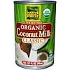 유기농 코코넛 밀크, 클래식, 무가당, 13.5 액량 온스 (398 ml)