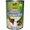 Натуральное кокосовое молоко, низкокалорийное, неподслащённое, 13.5 жидких унций (398 мл)