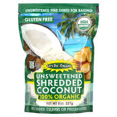 Edward & Sons, Let's Do Organic, 100% 유기농 무가당 코코넛 가루, 227 g(8 oz)