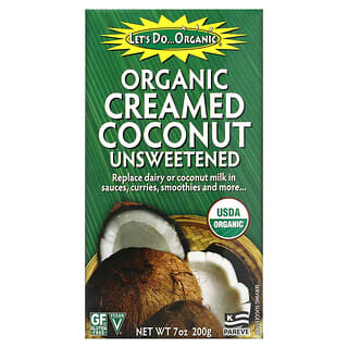Edward & Sons, Let's Do Organic, органический кокос со сливками, без сахара, 200 г (7 унций)