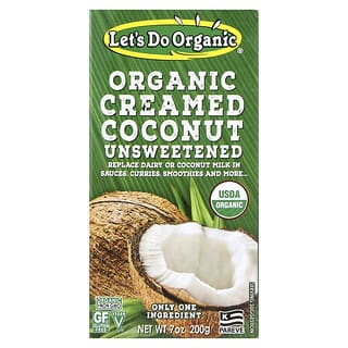 Edward & Sons, Let's Do Organic®, Organic Creamed Coconut, Unsweetened, 7 oz (200 g)