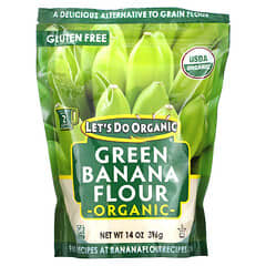 Edward & Sons, Let's Do Organic、オーガニック・グリーンバナナ粉、14 oz (396 g)
