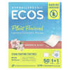 Earth Friendly Products, Ecos®, Helaian Detergen Pakaian Berkuasa Tumbuhan, Magnolia & Lily, 50 Helaian