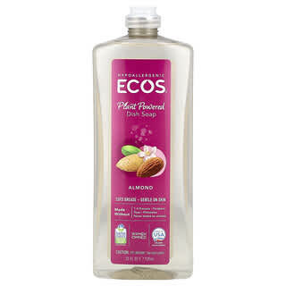 Earth Friendly Products, Ecos®, Jabón líquido para lavar los platos, Almendra, 739 ml (25 oz. líq.)