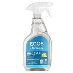 Earth Friendly Products, Ecos, 얼룩 + 냄새 제거제, 레몬향, 650ml(22fl oz)