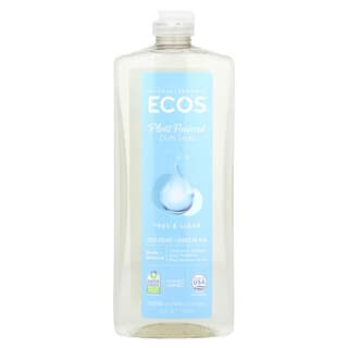 Earth Friendly Products, ECOS®, Jabón para lavar platos de origen vegetal, Inofensivo y transparente, 739 ml (25 oz. líq.)