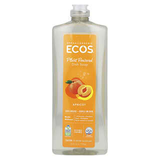 Earth Friendly Products, Jabón lavavajillas hipoalergénico, Albaricoque, 739 ml (25 oz. Líq.)