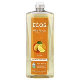 Earth Friendly Products, ECOS®, Plant Powered Dish Soap, Lemon, 25 fl oz (739 ml)