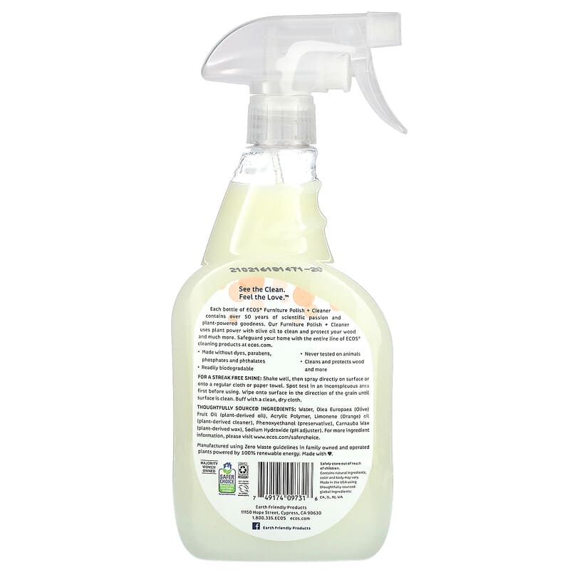 Earth Friendly ECOS ALL PURPOSE CLEANER, ORANGE PLUS, 22 FL. OZ