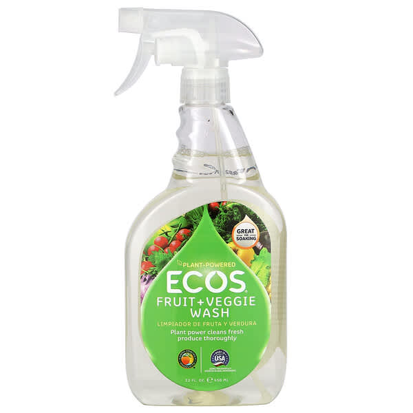 Earth Friendly Products, ECOS（エコス）、フルーツ＆ベジウォッシュ、650ml（22液量オンス）