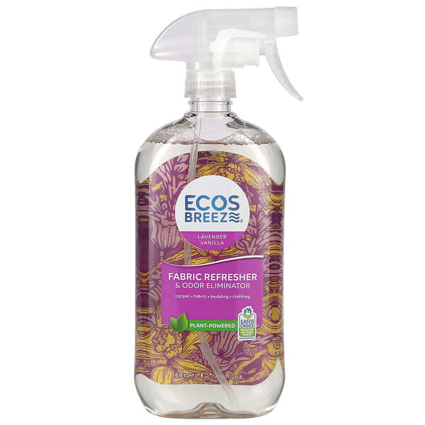 Earth Friendly Products, ECOS Breeze（エコスブリーズ）、布用芳香剤＆消臭剤、ラベンダーバニラ、591ml（20液量オンス）