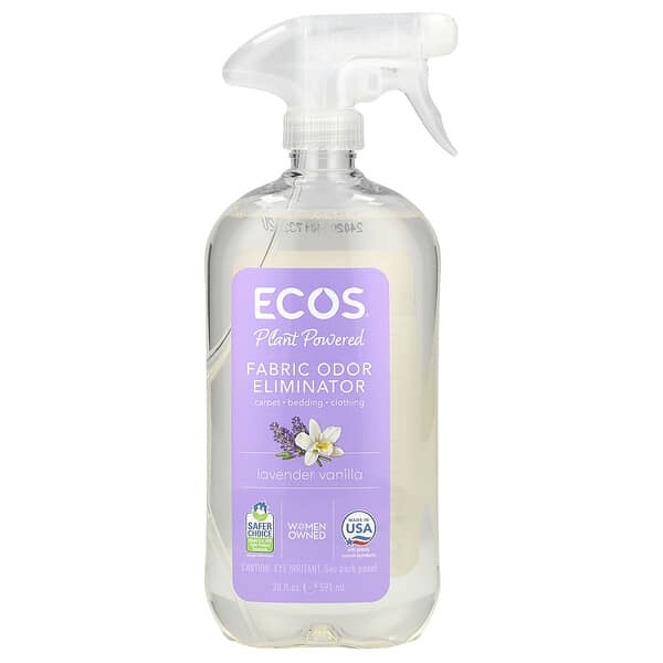 Earth Friendly Products, Ecos®, Plant Powered Fabric Odor Eliminator, Lavender Vanilla, 20 fl oz (591 ml)