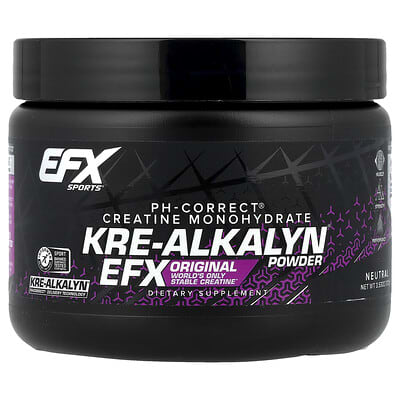 EFX Sports, PH-Correct® Creatine Monohydrate, Kre-Alkalyn® EFX Powder, Neutral, 3.53 oz (100 g)