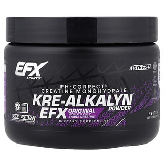 EFX Sports, PH-Correct® Creatine Monohydrate, Kre-Alkalyn® EFX Powder, Neutral, 3.53 oz (100 g)