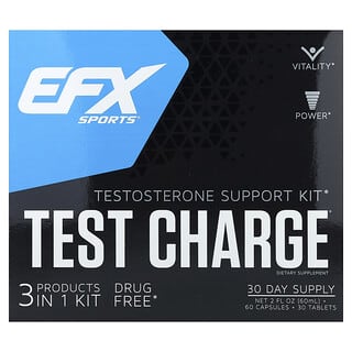 EFX Sports, Test Charge, Testosterone Support Kit, 1 Kit