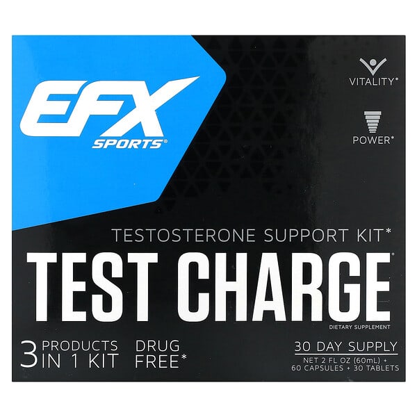 EFX Sports, Test Charge, Testosterone Support Kit, 1 Kit
