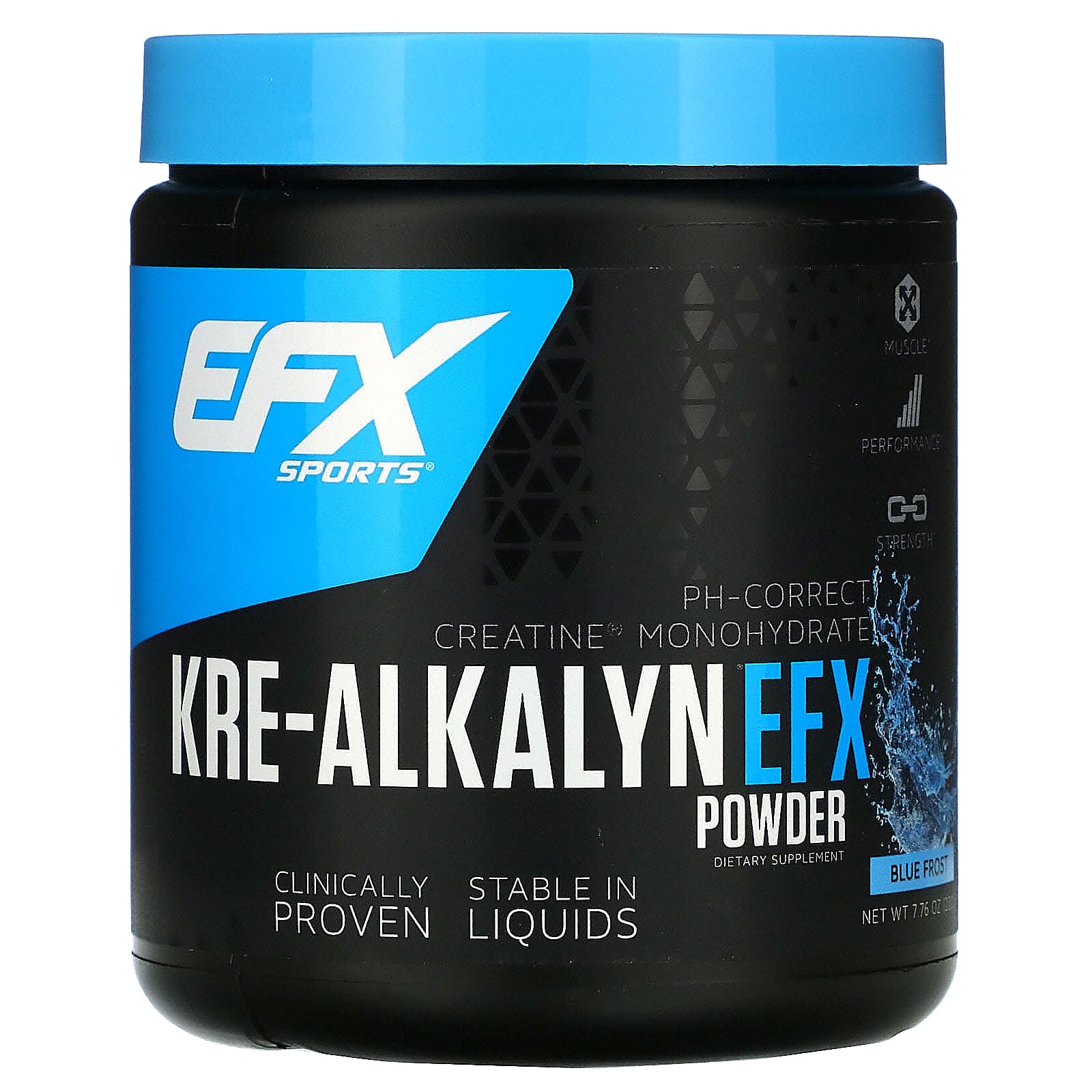 EFX Sports, Kre-Alkalyn（クレアルカリン）EFXパウダー、ブルーフロスト、220g（7.76オンス）