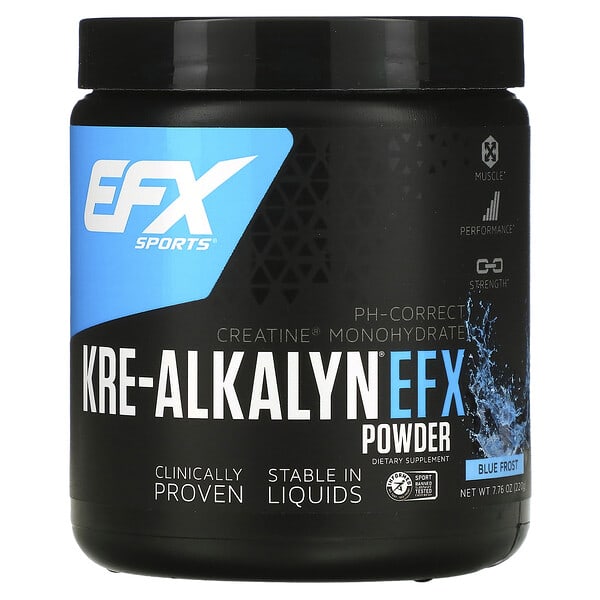 EFX Sports, Kre-Alkalyn（クレアルカリン）EFXパウダー、ブルーフロスト、220g（7.76オンス）