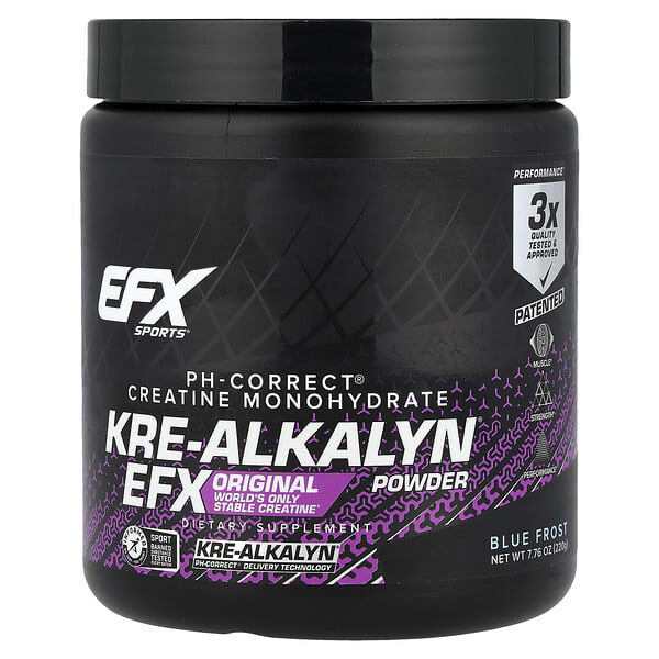 EFX Sports, Kre-Alkalyn EFX 粉，藍霜，7.76 盎司（220 克）