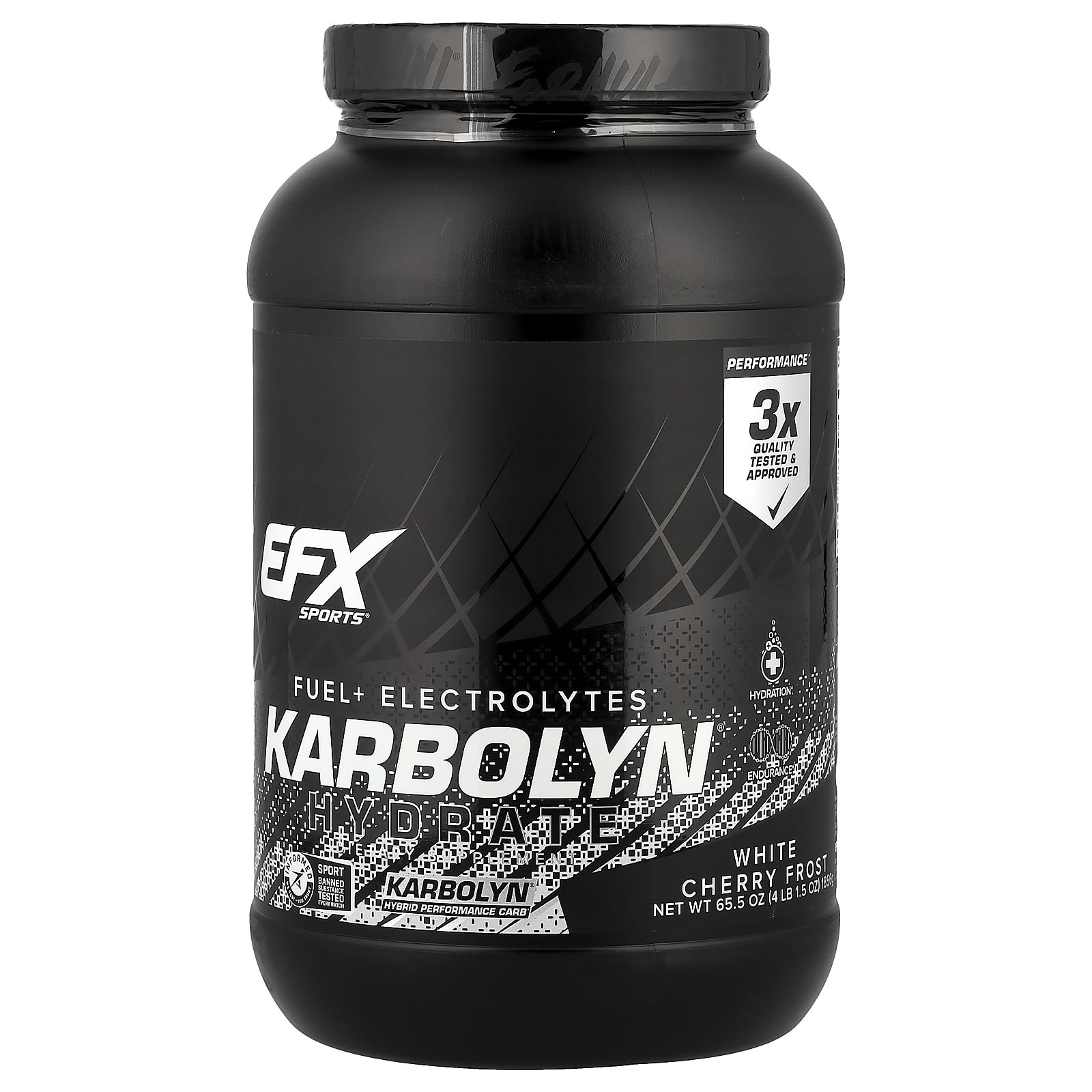 EFX Sports, Karbolyn® Hydrate, White Cherry Frost, 1856 г (4 фунта 1,5 унции)