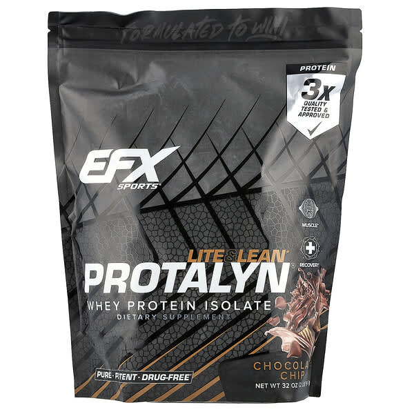 EFX Sports, Protalyn® 분리유청단백질, 초콜릿 칩, 907g(2lb)