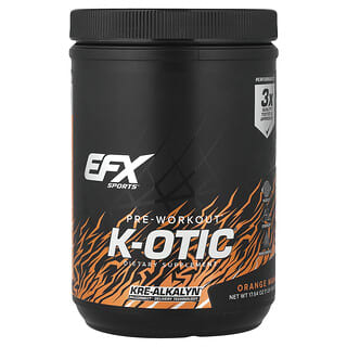 EFX Sports, K-otic® Pre-Workout, Orange Mango, 1 lb 17.64 oz (500 g)