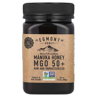 Egmont Honey, Multifloral Manuka Honey, Raw And Unpasteurized, MGO 50+, 17.6 oz (500 g)