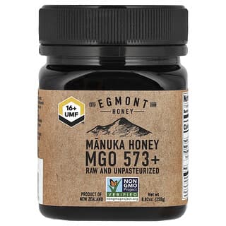 Egmont Honey, Miel de manuka, cruda y sin pasteurizar, MGO 573+, 250 g (8,82 oz)