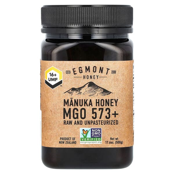 Egmont Honey, Manuka Honey, Raw And Unpasteurized, UMF 16+, MGO 573+, 17.6 oz (500 g)