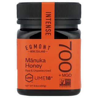 Egmont Honey, Manuka Honey, Raw & Unpasteurized, UMF™ 18+, MGO+ 700, 8.8 oz (250 g)