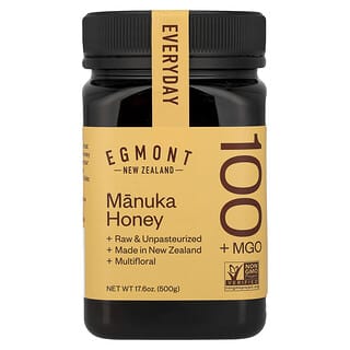 Egmont Honey, Mel de Manuka, Cru e Não Pasteurizado, MGO 100+, 500 g (17,6 oz)