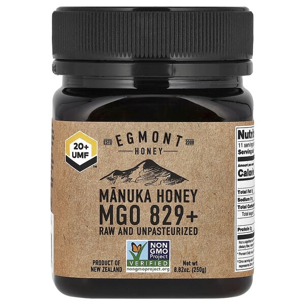 Egmont Honey, Manuka Honey, Raw And Unpasteurized, UMF 20+, MGO 829+, 8.82 oz (250 g)