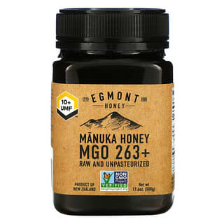 Egmont Honey, عسل المانوكا، خام وغير مبستر، 263+ ميثيل جليوكسال، 17.6 أونصة (500 جم)