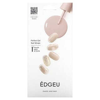Edgeu, Perfect Gel Nail Wraps, ENT220, песочная волна, набор из 16 полосок