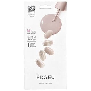 Edgeu, Perfect Gel Nail Wraps, ENA 220 Sand Wave, 19 Piece Set