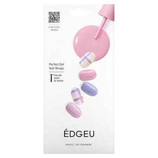 Edgeu, Perfect Gel Nail Wraps, ENT312, The Cashmere, 16-teiliges Streifen-Set