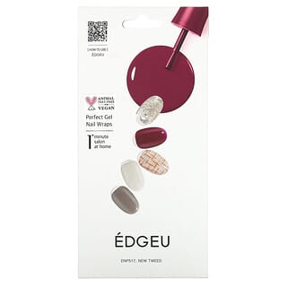 Edgeu, Perfect Gel Nail Wraps, ENP517, New Tweed, 16 Piece Strips Set