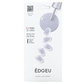 Edgeu, Perfect Gel Nail Wraps, ENA318, Planet Magnet, 16-teiliges Streifen-Set