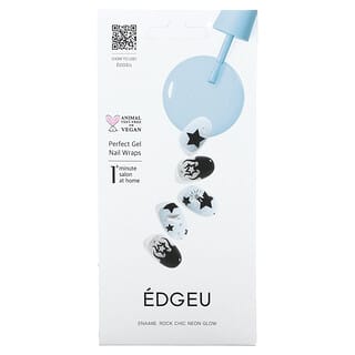 Edgeu, Perfect Gel Nail Wraps, ENA446, Rock Chic Neon Glow, набор из 16 полосок