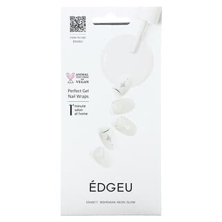 Edgeu, Гелевые обертывания для ногтей Perfect, ENA817, Bohemian Neon Glow, набор из 16 полосок