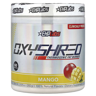 EHPlabs, OxyShred, Thermogenic Fat Burner, Mango Flavor, 9.95 oz (282 g)