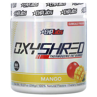 EHPlabs, OxyShred, Termogeniczny spalacz tłuszczu, mango, 294 g