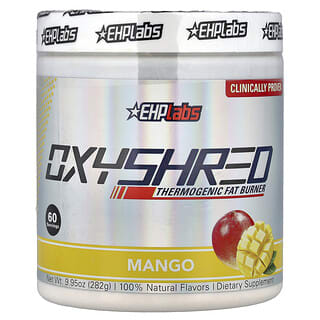EHPlabs, OxyShred, termogen fettforbrenner, mango, 10.37 oz (294 g)
