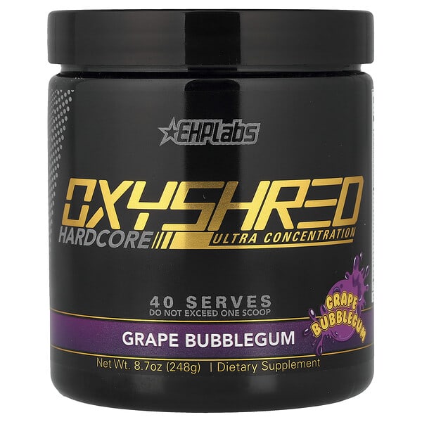 EHPlabs, OxyShred Hardcore, Grape Bubblegum, 8.7 oz (248 g)