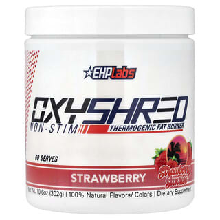 EHPlabs, OxyShred Uyarıcı Olmayan, Termojenik Yağ Yakıcı, Çilekli Gündoğumu, 10,6 oz (302 g)