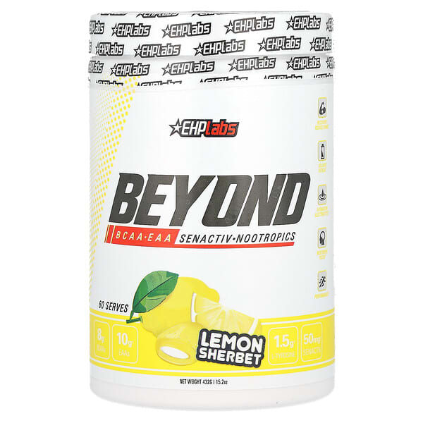 EHPlabs, Beyond, BCAA + EAA, Lemon Sherbet, 15.2 oz (432 g)