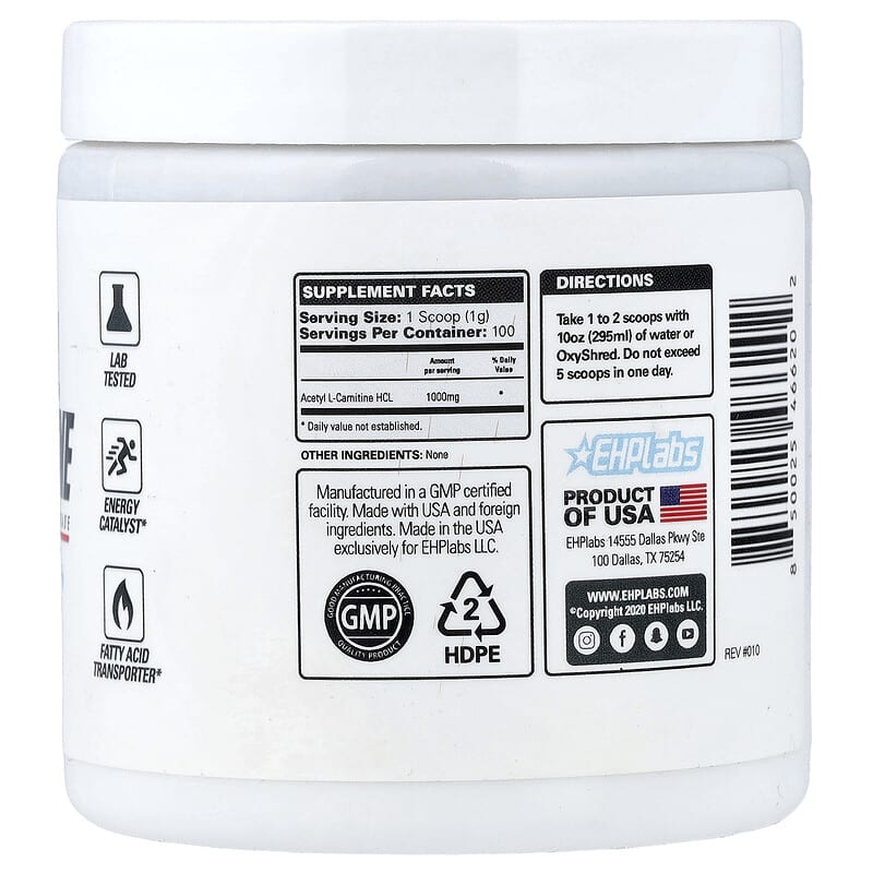 Acetyl L-Carnitine, 3.5 oz (100 g)