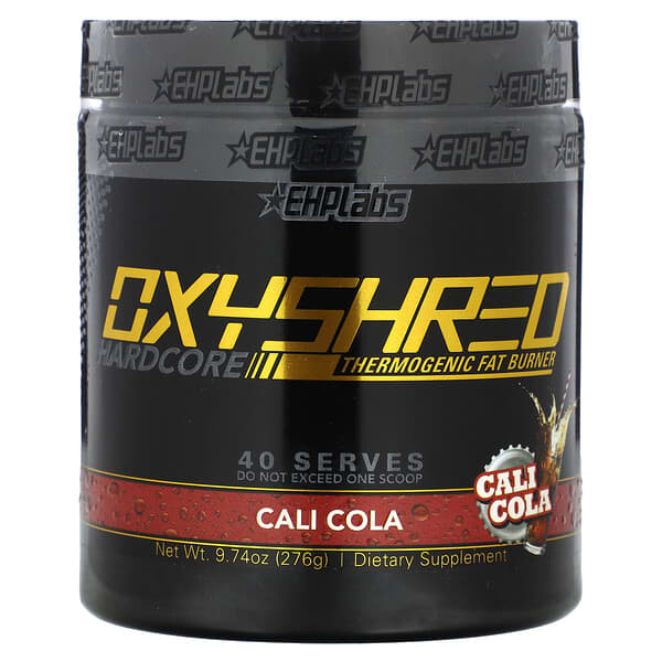 EHPlabs OxyShred Hardcore, Thermogenic Fat Burner, Cali Cola, 9.74 oz (276 g)