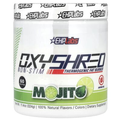 EHPlabs, OxyShred Non-Stim, Thermogenic Fat Burner, Mojito, 11.4 oz (324 g)