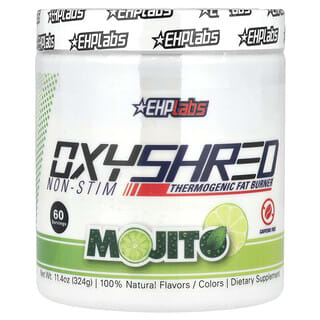 EHPlabs, OxyShred Non-Stim, Thermogenic Fat Burner, stimulationsfreier thermogener Fettverbrenner, Mojito, 324 g (11,4 oz.)